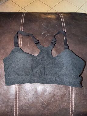 Beyond Yoga spacedye medium Racerback Bra darkest night Gray